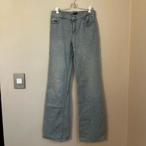 Light Wash Blue Flared Massimo Dutti Jeans